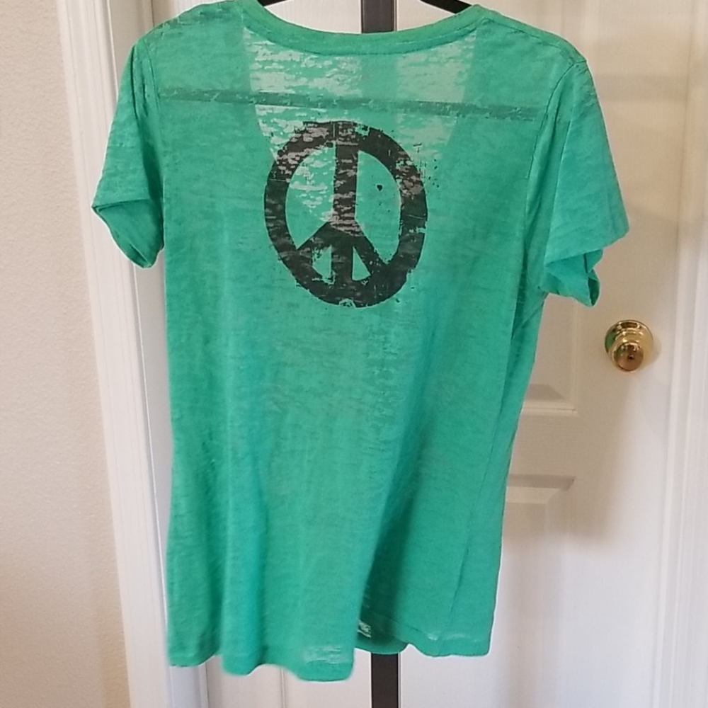 Green Peace Burnout Shirt